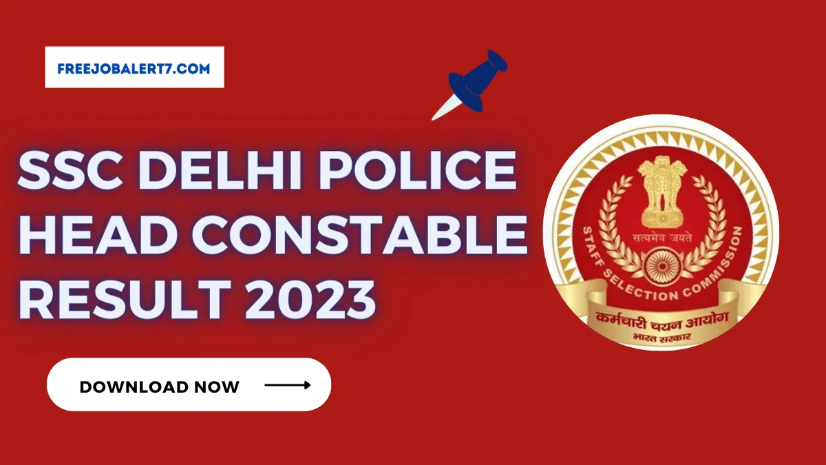 Delhi Police Head Constable Result 2023