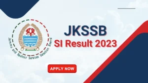 JKSSB SI Result 2023