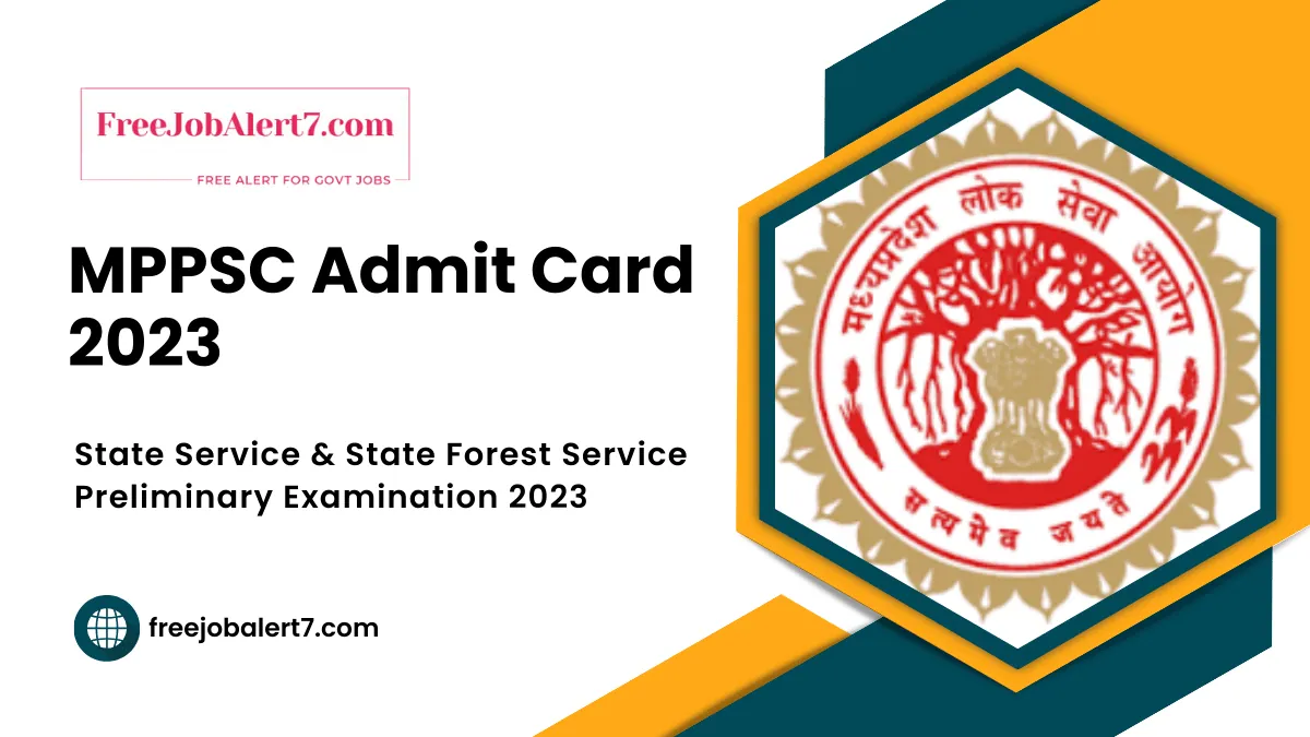 MPPSC Admit Card 2023 Download Link available for Prelims Exam, Get Your Hall Ticket Now