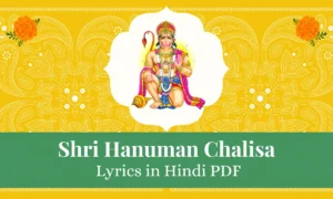 Hanuman Chalisa Lyrics in Hindi PDF