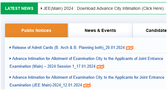 Download JEE Mains 2024 Admit Card
